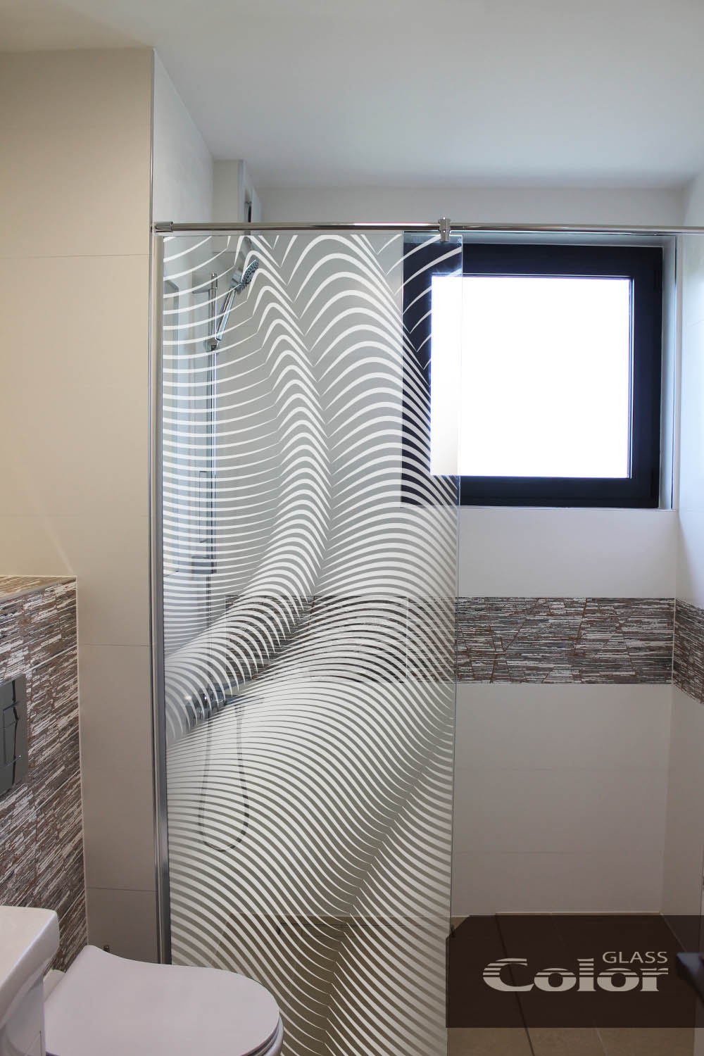 printed glass screens for bathrooms